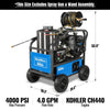 MechMaxx HPW40K Pressure Washer 4000 PSI 4 GPM Kohler Electric Start Engine Hot Water Hose Reel New