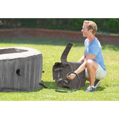 Intex 6 – Person 170 – Jet Vinyl Round Inflatable Hot Tub in Gray