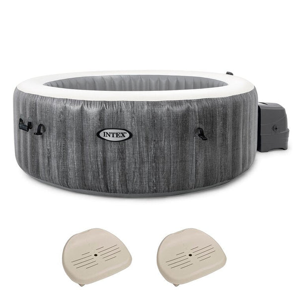 Intex 6 – Person 170 – Jet Vinyl Round Inflatable Hot Tub in Gray