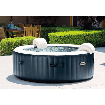 Intex 6 Person Pop Up Hot Tub Bundled W/ Purespa Slip-Resistant Seats (4 Pack)