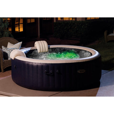 Intex 6 Person Pop Up Hot Tub Bundled W/ Purespa Slip-Resistant Seats (4 Pack)