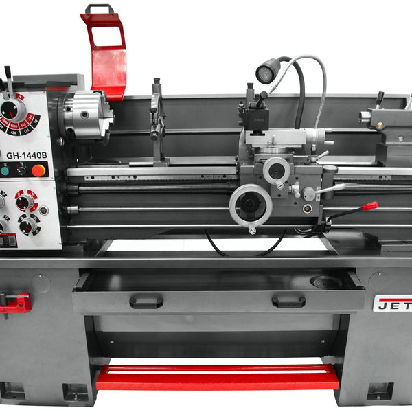 Jet 331440 14-Inch x 37-Inch 1-Phase Geared Head Bench Lathe w/ Stand