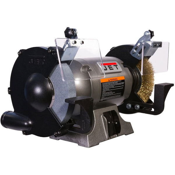 JET 577128 JBG-8W 115V 1 HP 8" Bench Grinder w/ Wire Wheel