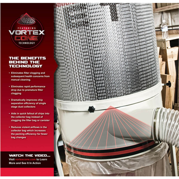 Jet DC-1100VX-CK Dust Collector 1.5HP 1PH Filter Kit 708659K
