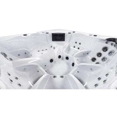 Luxuria Spas 240 Volt 6 – Person 55 – Jet Square Plug & Play Hot Tub with Ozonator and Built-In Speaker