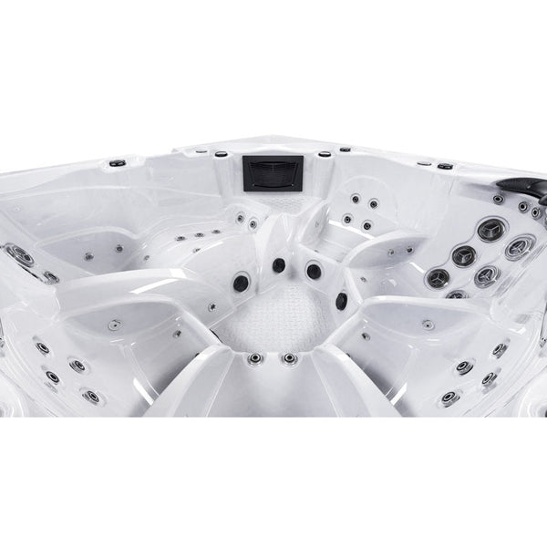 Luxuria Spas 240 Volt 6 – Person 55 – Jet Square Plug & Play Hot Tub with Ozonator and Built-In Speaker