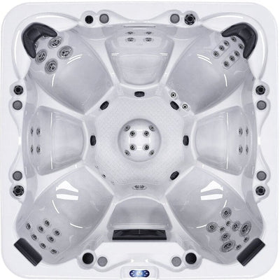 Luxuria Spas 7 – Person 100 – Jet Acrylic RectangularHot Tub with Bluetooth Speakers and Ozonator in Mocha