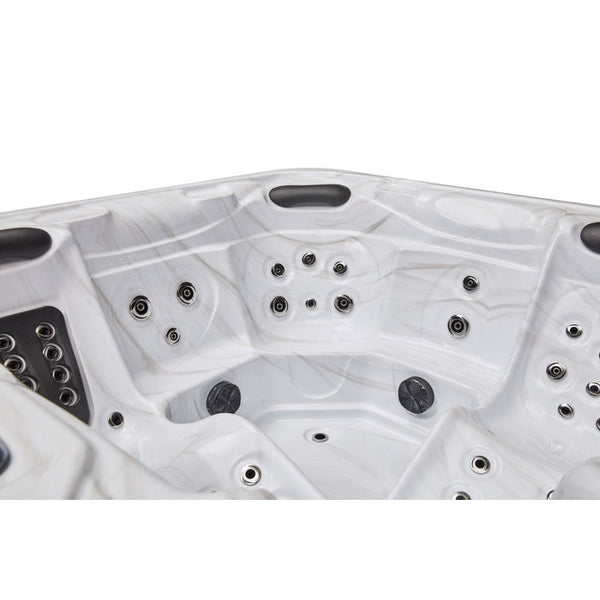 Luxury Spas 5 – Person 52 – Jet Acrylic Square Hot Tub with Ozonator in Gray