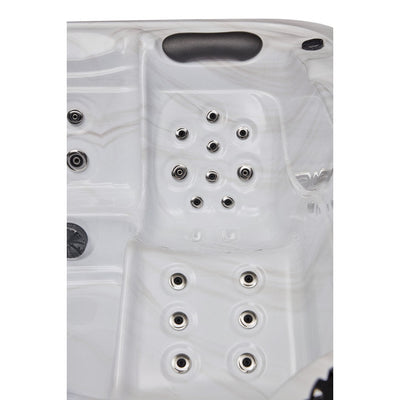 Luxury Spas 5 – Person 52 – Jet Acrylic Square Hot Tub with Ozonator in Gray