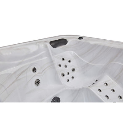 Luxury Spas 5 – Person 52 – Jet Acrylic Square Hot Tub with Ozonator in Gray