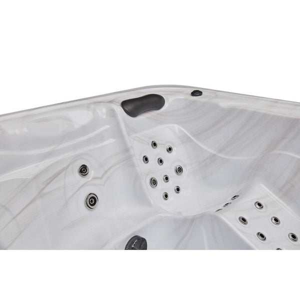 Luxury Spas 5 – Person 52 – Jet Acrylic Square Hot Tub with Ozonator in Gray