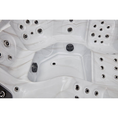 Luxury Spas 5 – Person 52 – Jet Acrylic Square Hot Tub with Ozonator in Gray
