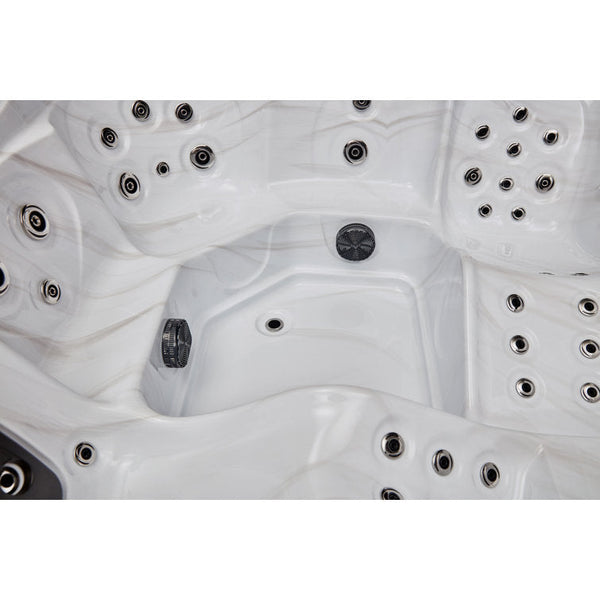 Luxury Spas 5 – Person 52 – Jet Acrylic Square Hot Tub with Ozonator in Gray