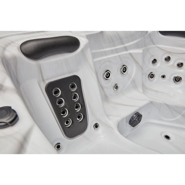 Luxury Spas 5 – Person 52 – Jet Acrylic Square Hot Tub with Ozonator in Gray