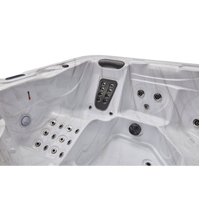 Luxury Spas 5 – Person 52 – Jet Acrylic Square Hot Tub with Ozonator in Gray