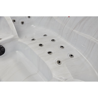 Luxury Spas 61 – Jet Acrylic Square Hot Tub with Ozonator in Gray