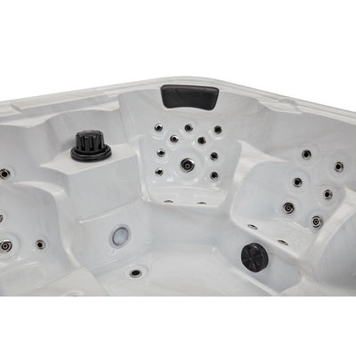 Luxury Spas 61 – Jet Acrylic Square Hot Tub with Ozonator in Gray