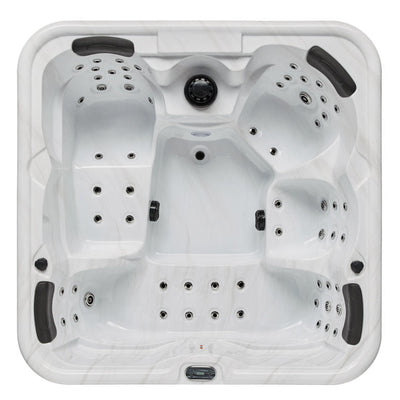 Luxury Spas 61 – Jet Acrylic Square Hot Tub with Ozonator in Gray