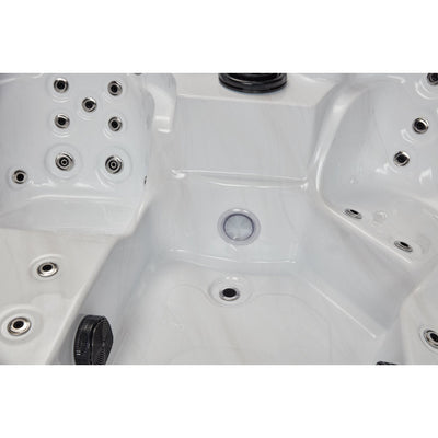 Luxury Spas 61 – Jet Acrylic Square Hot Tub with Ozonator in Gray