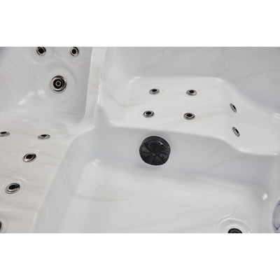 Luxury Spas 61 – Jet Acrylic Square Hot Tub with Ozonator in Gray