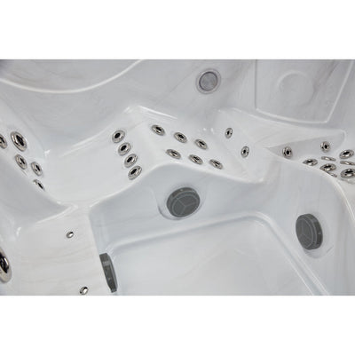 Luxury Spas 77 – Jet Acrylic Square Hot Tub with Ozonator in Gray