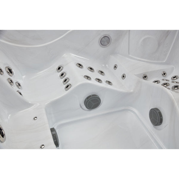 Luxury Spas 77 – Jet Acrylic Square Hot Tub with Ozonator in Gray