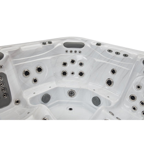 Luxury Spas 77 – Jet Acrylic Square Hot Tub with Ozonator in Gray