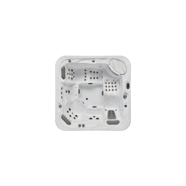 Luxury Spas 77 – Jet Acrylic Square Hot Tub with Ozonator in Gray