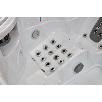 Luxury Spas 77 – Jet Acrylic Square Hot Tub with Ozonator in Gray