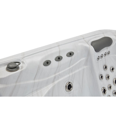 Luxury Spas 77 – Jet Acrylic Square Hot Tub with Ozonator in Gray