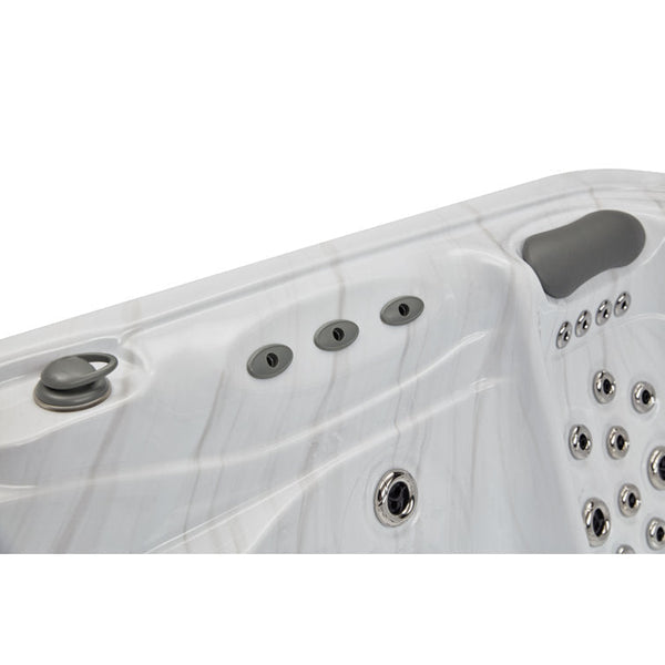 Luxury Spas 77 – Jet Acrylic Square Hot Tub with Ozonator in Gray