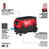 Milwaukee 0888-22HD M18 FUEL 18V 9 Gallon Dual Battery Dust Extractor Kit
