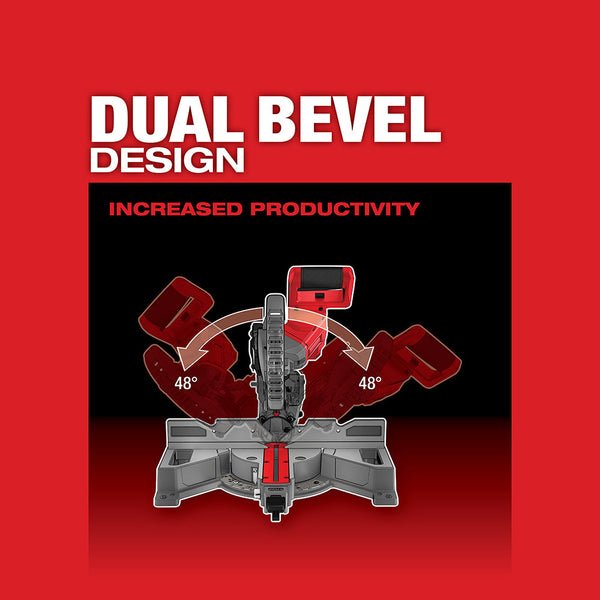 Milwaukee 2733-21 M18 FUEL 18V 7-1/4-Inch Dual Bevel Sliding Miter Saw Kit