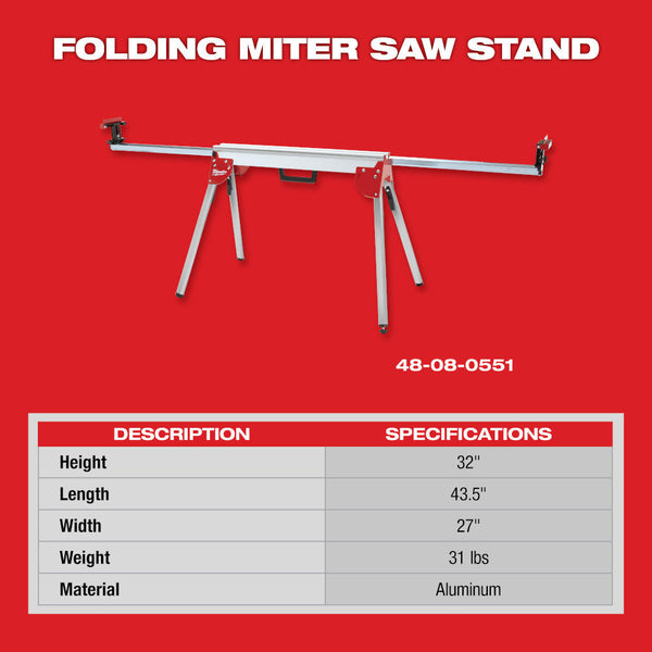 Milwaukee 2739-21HD M18 FUEL 18V 12" Cordless Miter Saw w/ Stand
