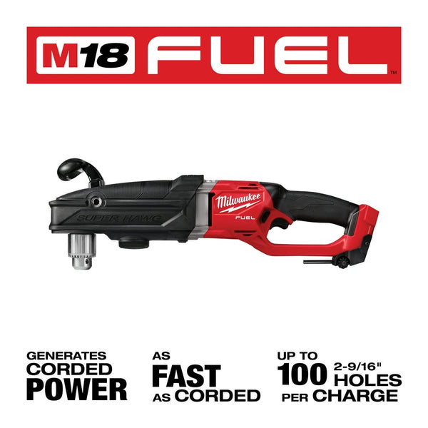 Milwaukee 2809-80 M18 FUEL 1/2" SUPER HAWG Right Angle Drill - Bare Tool Recon