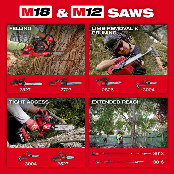 Milwaukee 2826-20TCH M18 FUEL 18V 14" Top Handle Chainsaw - Bare Tool w/ Chain
