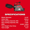 Milwaukee 2831-20X55 M18 FUEL 18V 6-1/2" Plunge Track Saw w/ Clamp and 55" Track