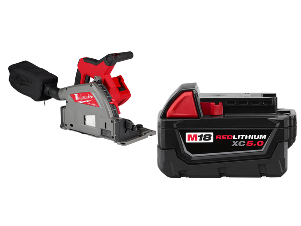 Milwaukee 2831-20X55 M18 FUEL 18V 6-1/2" Plunge Track Saw w/ Clamp and 55" Track
