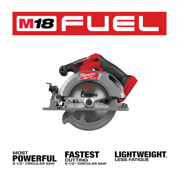 Milwaukee 2833-20x8 M18 FUEL 18V 6-1/2" Circular Saw w/ 8AH Battery