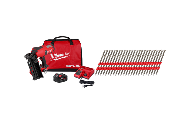 Milwaukee 2844-21x8 M18 FUEL Duplex Nailer Kit w/ 2000x 2.75 Inch Nails