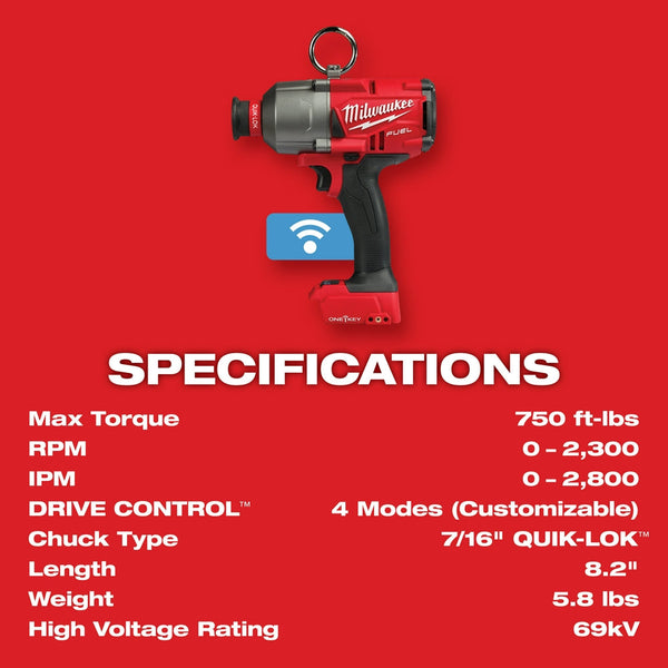 Milwaukee 2865-80 M18 FUEL 18V One-Key 7/16" Impact Wrench - Reconditioned