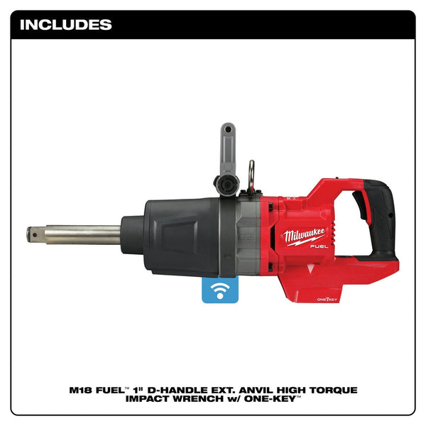 Milwaukee 2869-20 M18 FUEL 18V 1" D-Handle Anvil High Impact Wrench-Bare Tool