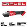 Milwaukee 2887-20 M18 FUEL 18V 5" Flathead Braking Grinder - Bare Tool