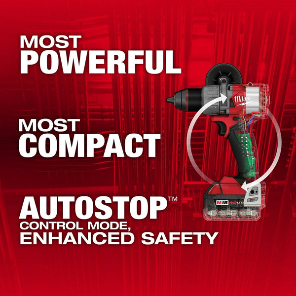 Milwaukee 2904-22x8 M18 FUEL 18V 1/2" Hammer Drill/Driver Kit w/ 8AH Battery