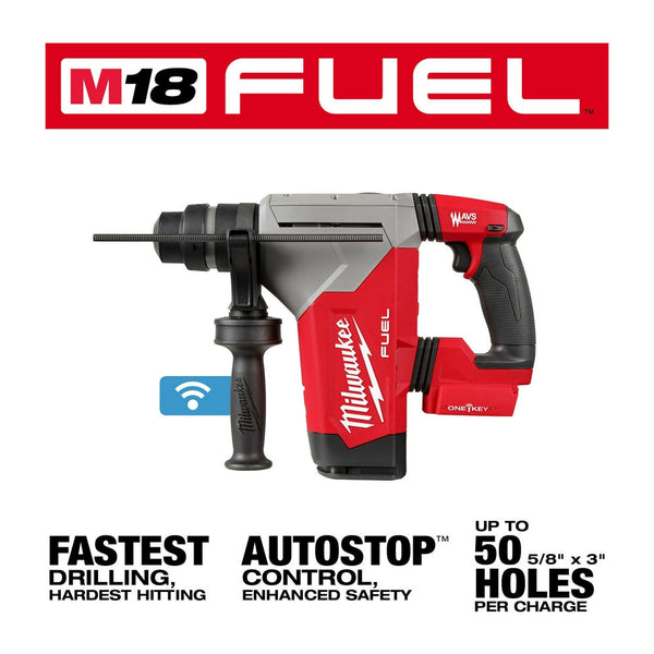 Milwaukee 2915-20 M18 FUEL 1-1/8" SDS Plus Rotary Hammer w/ ONE-KEY - Bare Tool