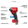 Milwaukee 2957-20 M18 FUEL 18V 1/4" Hex Impact Driver w/ ONE-KEY - Bare Tool