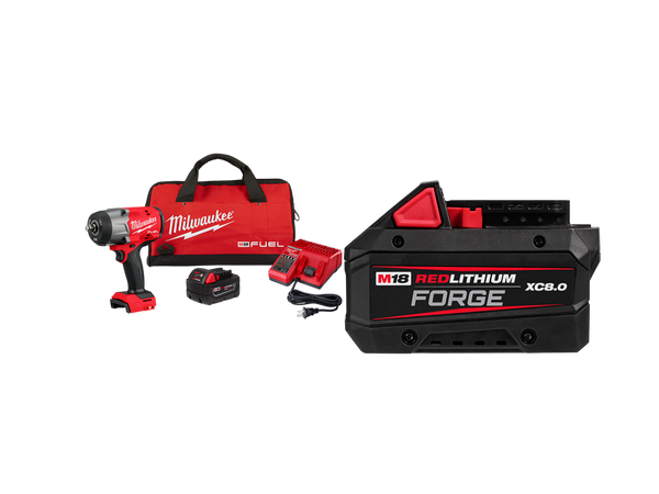 Milwaukee 2967-21B8F M18 FUEL 18V 1/2" Impact Wrench Kit w/ 8AH Forge Battery