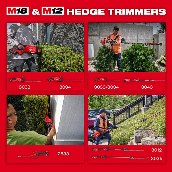 Milwaukee 3012-20 M18 FUEL 18V Pole Articulating Hedge Trimmer - Bare Tool