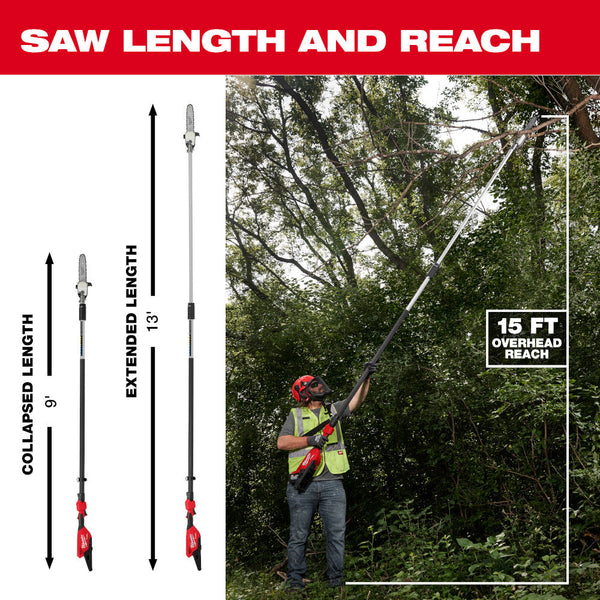 Milwaukee 3013-20 M18 FUEL 18V Cordless Telescoping Pole Saw - Bare Tool
