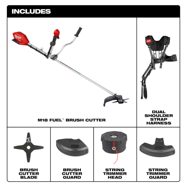 Milwaukee 3015-20 M18 FUEL 18V Brushless Cordless Brush Cutter - Bare Tool